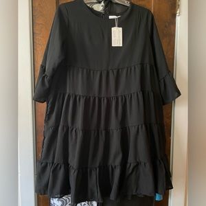 NWT Black Tiered Dress